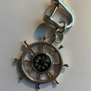 Tiffany Sterling Silver Nautical Compass Keychain